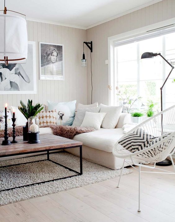 beautiful scandi eclectic style living room