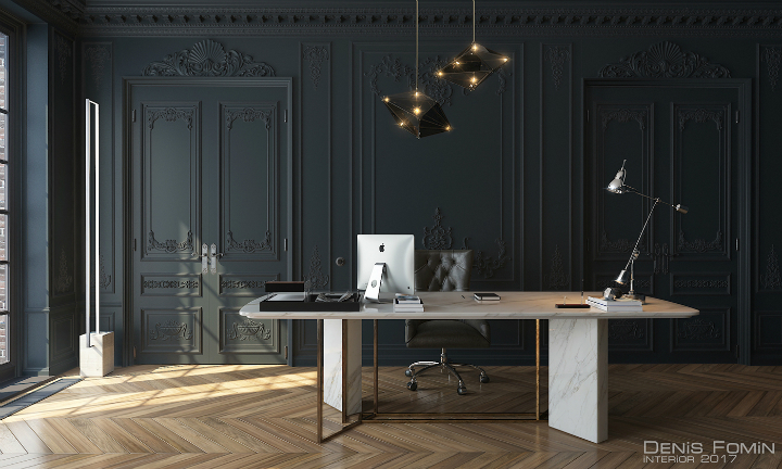 The Black Parisian Interior Design For Home Office 2