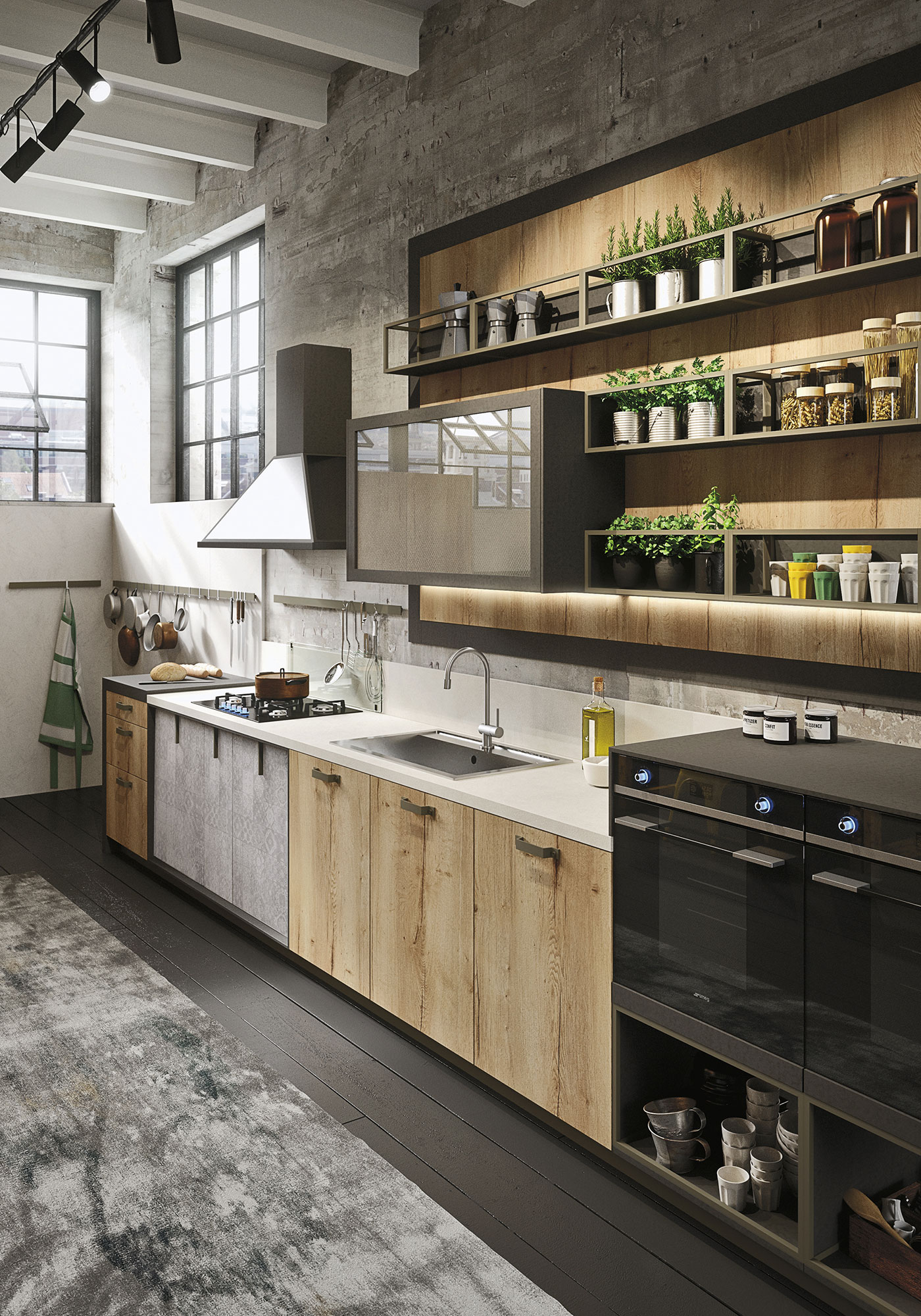 Expression Of The Latest “Urban” Trends: Loft Kitchen | Decoholic