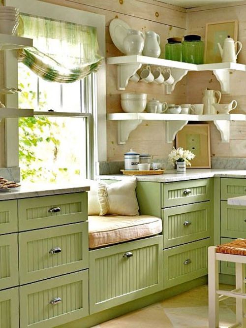 green kitchen design idea 22