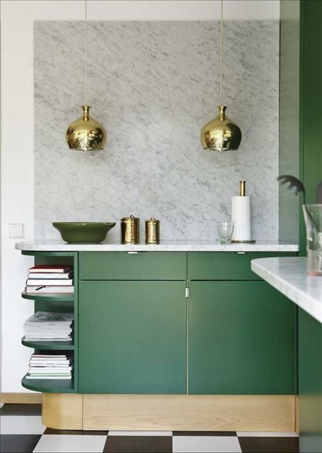 green kitchen design idea 33