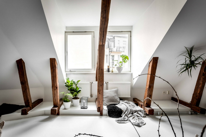 modern Scandinavian attic interior design 7