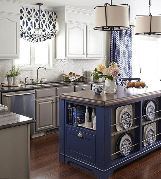 blue kitchen design idea 34