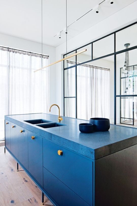 blue kitchen design idea 35