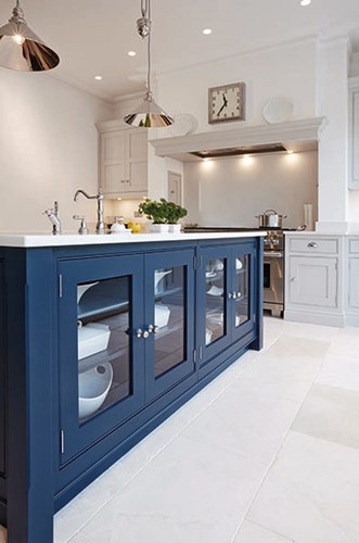 blue kitchen design idea 46