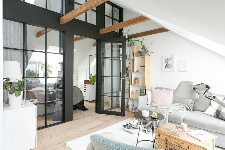 Scandinavian minimalism rustic apartment decor 