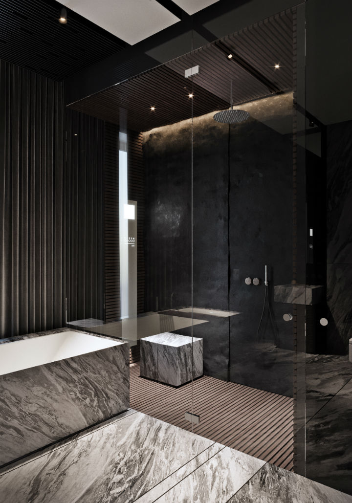 contemporary masculine apartment interior design 25