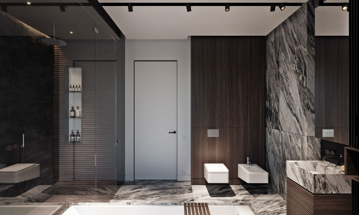 contemporary masculine apartment interior design 28