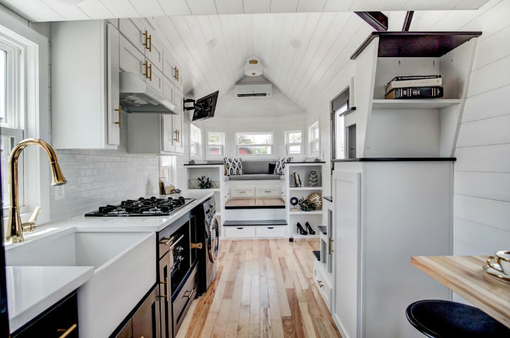tiny stylish trailer home interior design 2