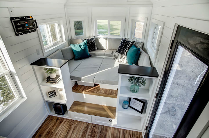 tiny stylish trailer home interior design 21