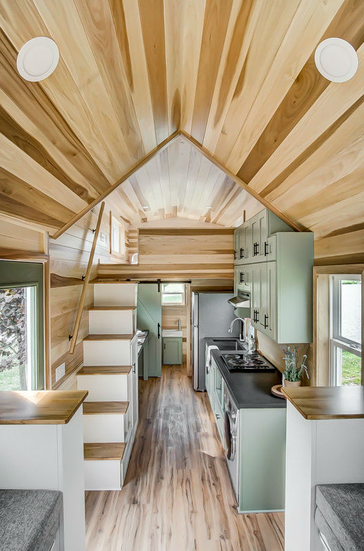tiny stylish trailer home interior design 22