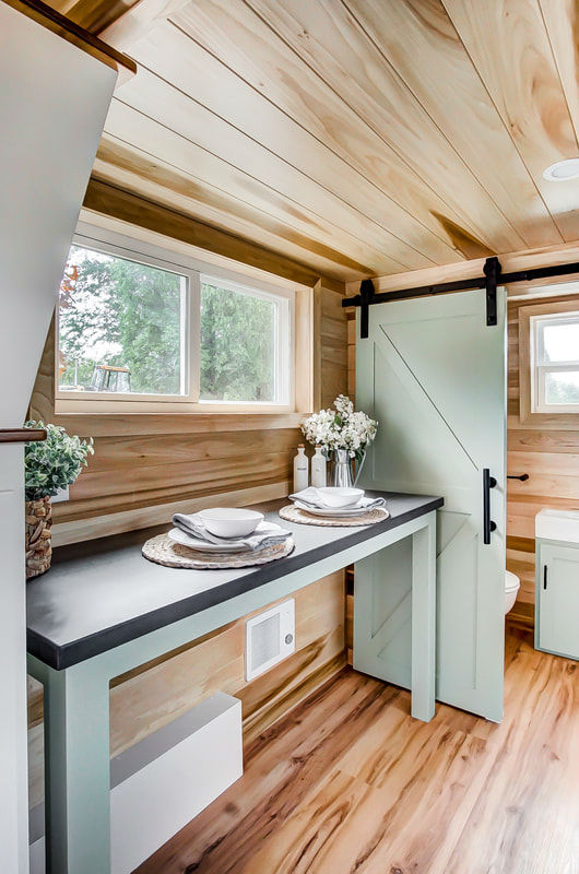 tiny stylish trailer home interior design 27