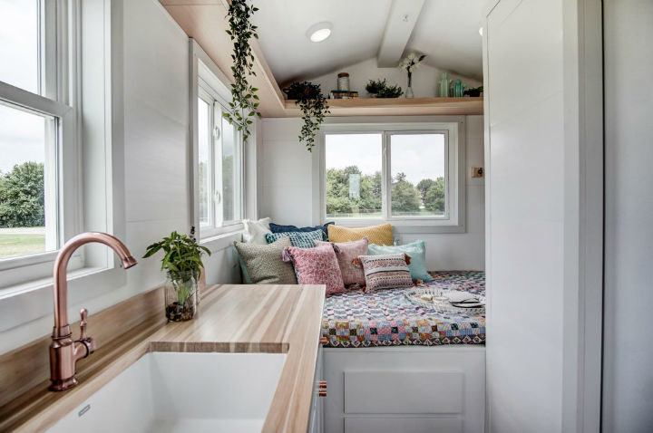 tiny stylish trailer home interior design 9