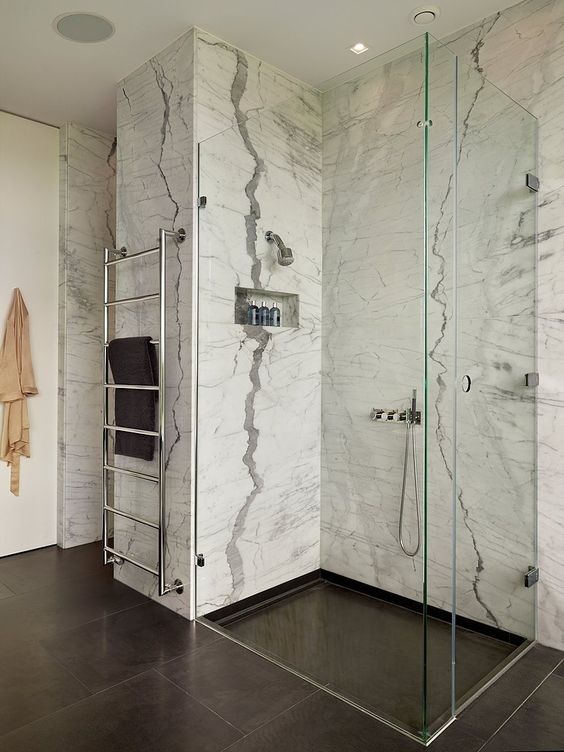marble in shower design idea 10