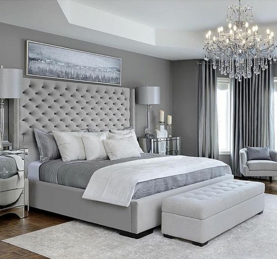 Gray And Artwork Bedroom