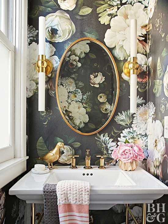 perfect floral bathroom wallpaper 