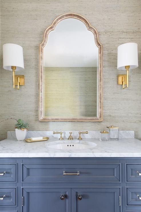 gorgeous wallpaper bathroom design idea