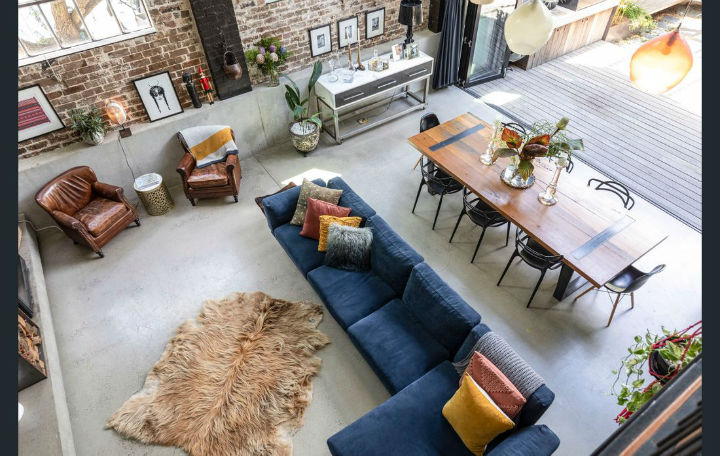 Commercial Garage Turned Into An, Garage Living Room