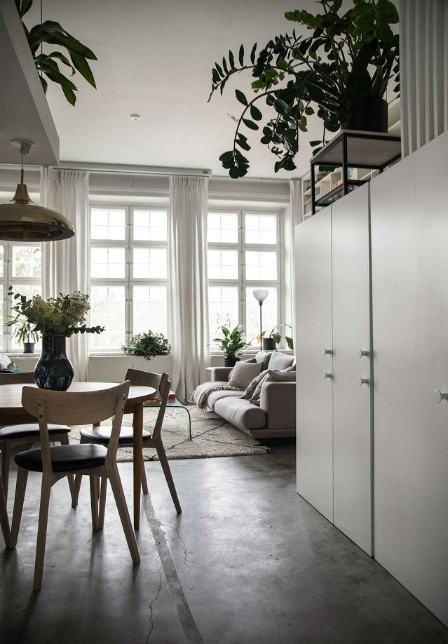 small Scandinavian loft interior design idea 11