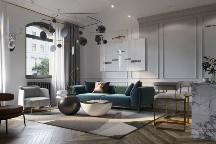 Ultra Glamorous and Sophisticated apartment interior design 
