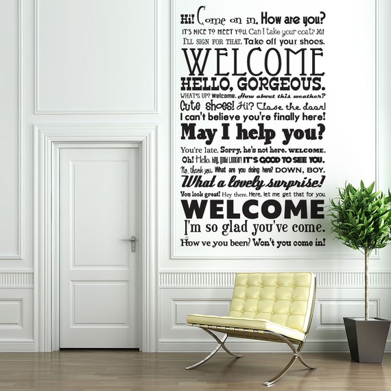 welcoming entrance decal