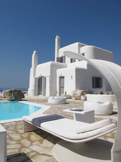 luxurious villa in mykonos interior design