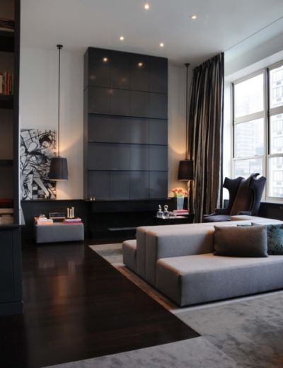 modern livving room by P&T interiors designs