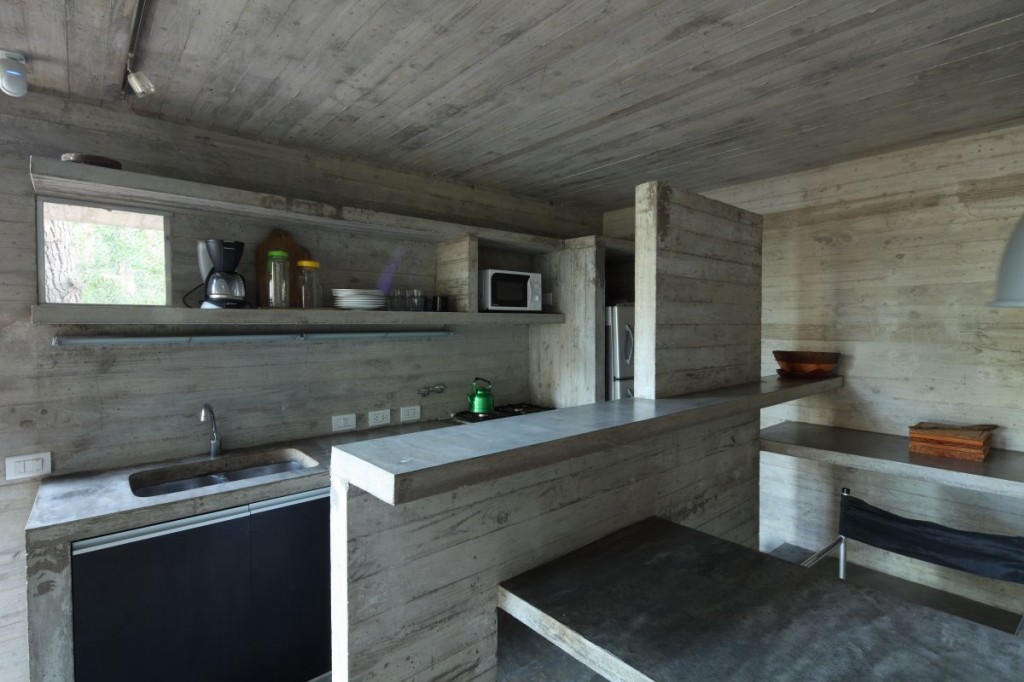 kitchen cabinet concrete wall