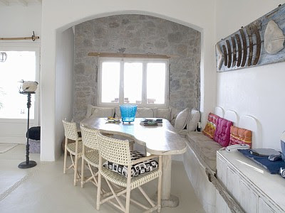 lucury holiday villa in mykonos dining room