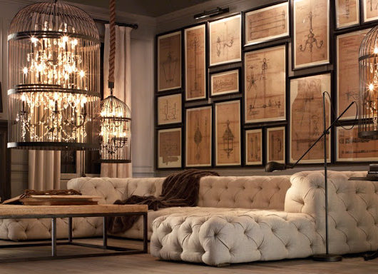 amazing brown living rooms by Restoration Hardware 5