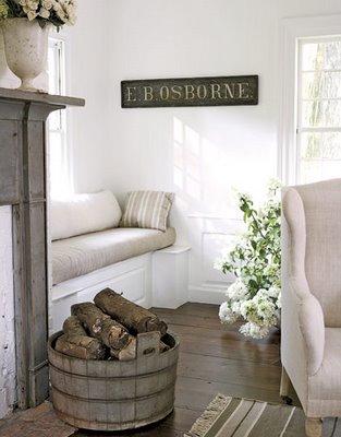 fireplace with bench design idea 5
