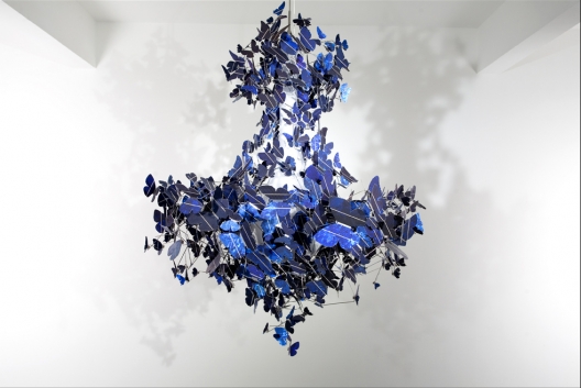 Chandelier with Blue Butterflies