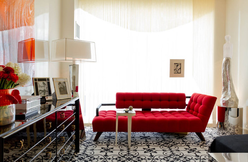 Red Living Room Interior Design Ideas 81