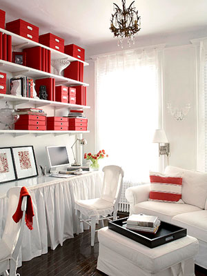 Red Living Room Interior Design Ideas 30