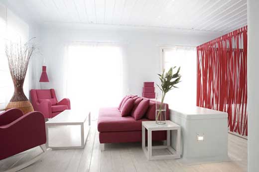 Red Living Room Interior Design Ideas 17