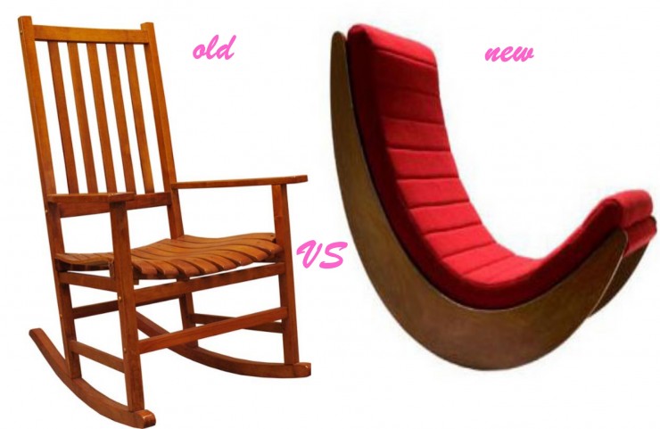 red verner panton relaxer rocking chair