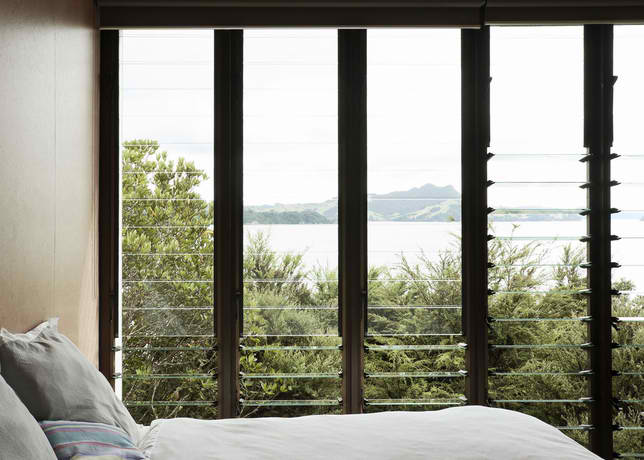 seaside New Zealand house bedroom