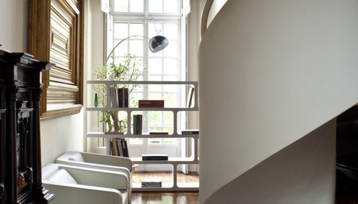 ultra modern white bookcase