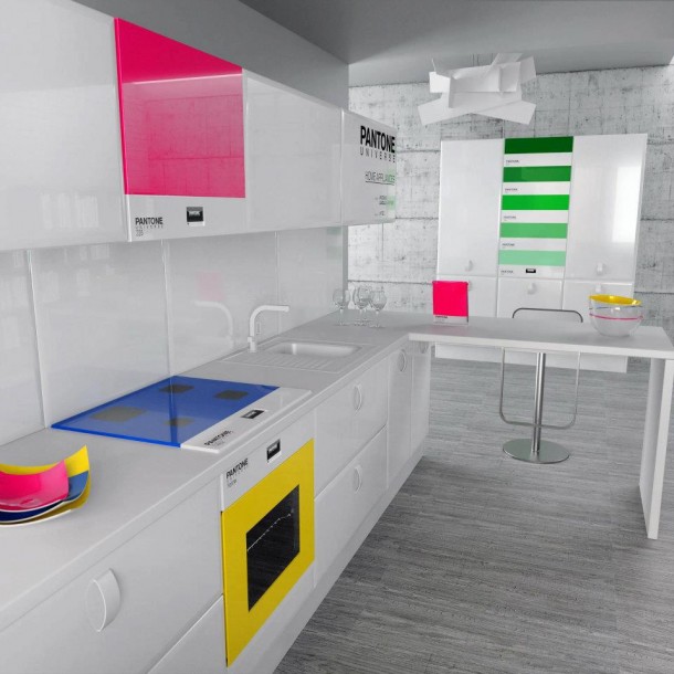 colorful kitchen design pantone
