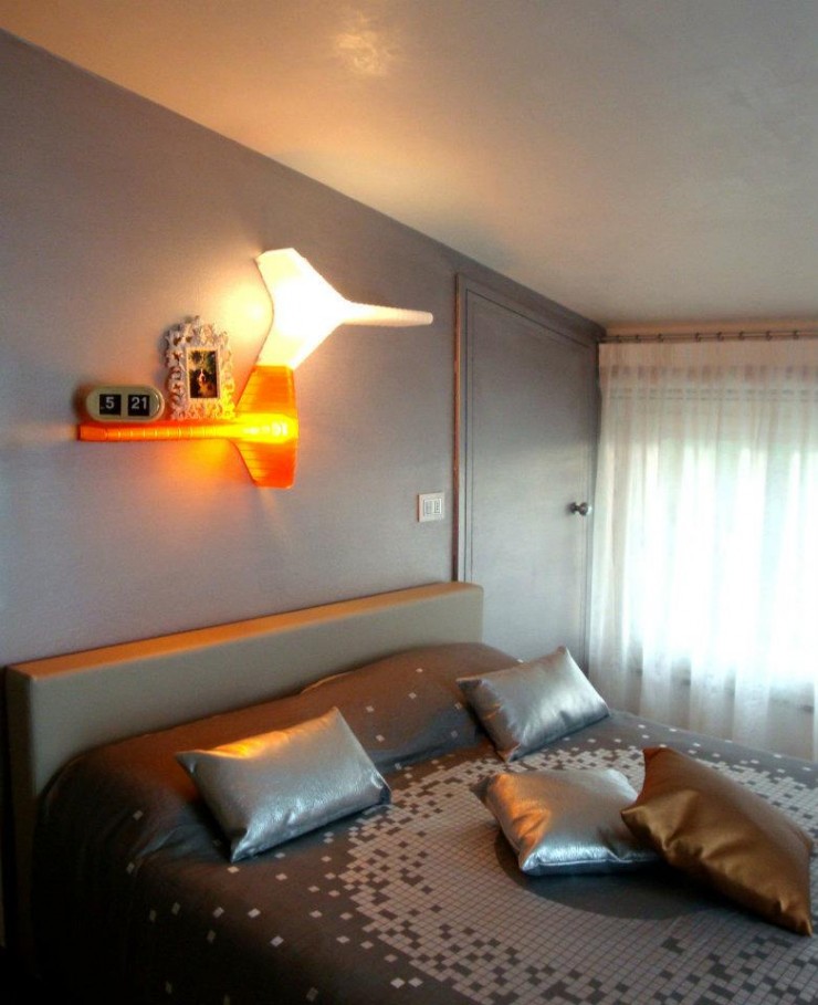 grey modern bedroom design by oikia studio