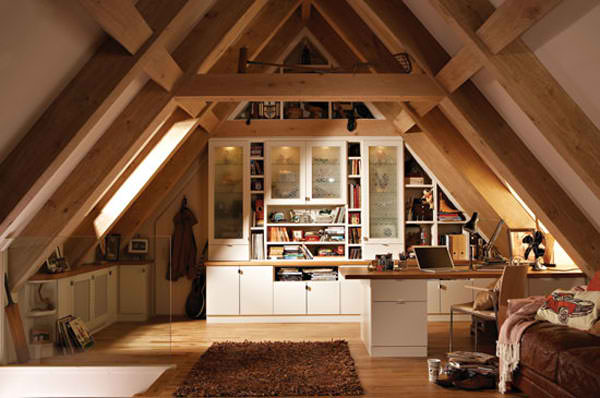 attic home office 
