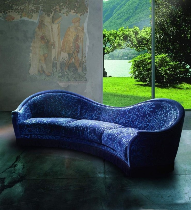 blue contemporary sofa colombostile