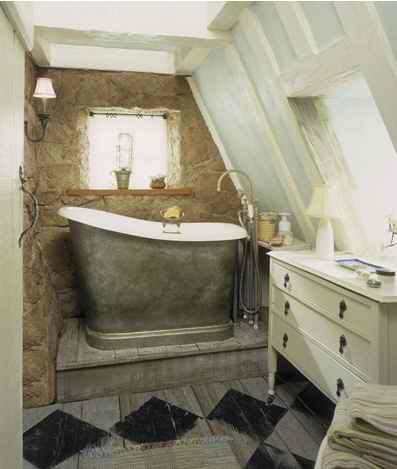 cottage stone bathroom 33 design