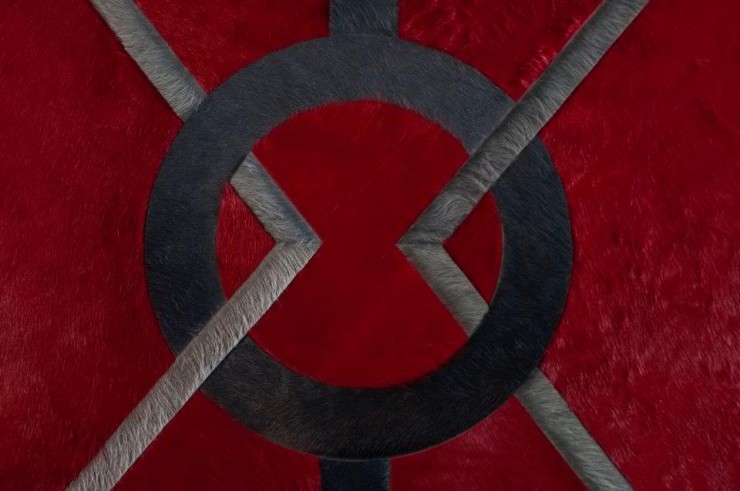 hide_rug_5_by_kyle_bunting red black and grey cow hide rug by kyle bunting