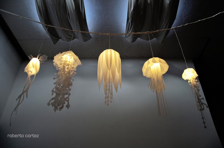 ocean inspired meduasae pendant lamps