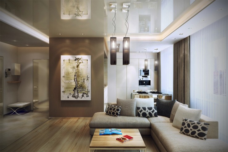 Earth Tones Living Room 6 contemporary Designs