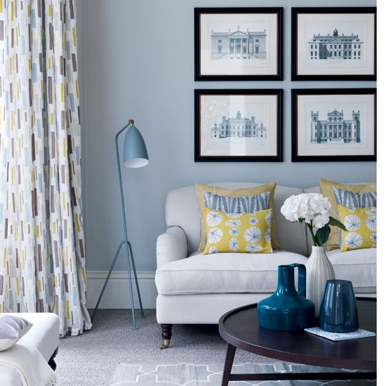  light blue and gray living room