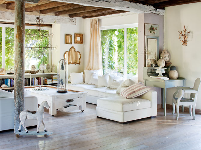 white living room french provence decorating style