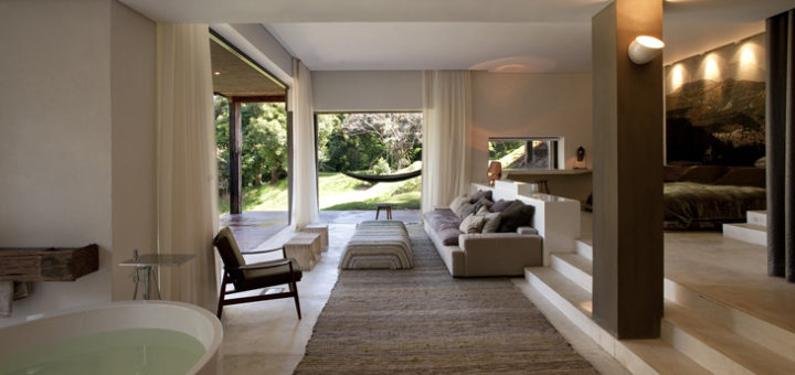 living room-bedroom by Silvio Rech and Lesley Carstens Architects