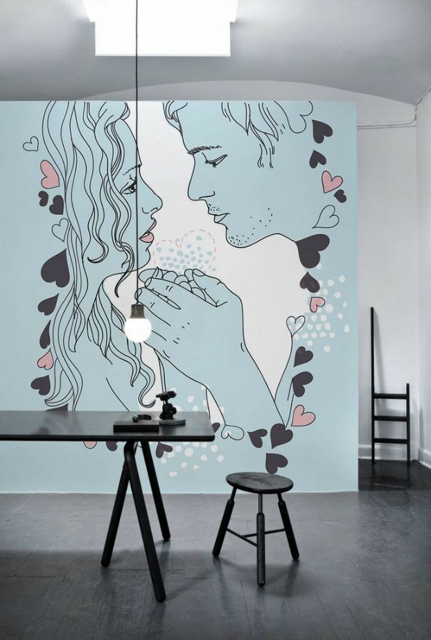 kissable wall mural 6